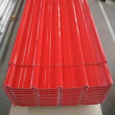 Color Coated Galvanized Steel Corrugated Roofing Sheet as Ral 3002 ASTM A527 A526 G90 Z275 Tin Zinc Plate