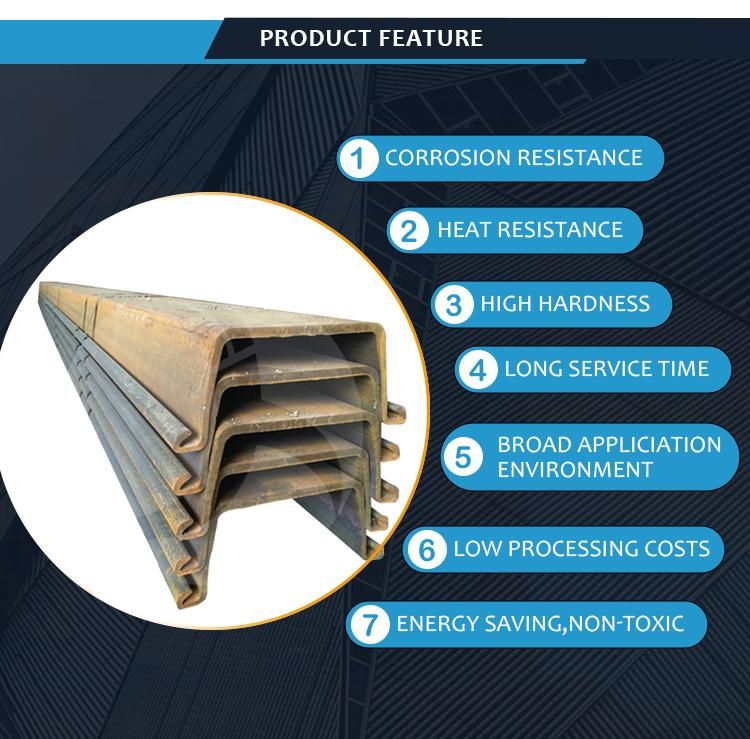 12m U Type Z Type Sheet Piling Prices Cold Formed Type 2 Sheet Piles