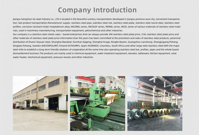 Stainless Steel 201 SS304 316 409 Plate/Sheet/Coil/Strip Manufacturers China