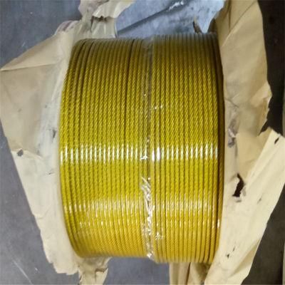 1*7 &amp; 1*19 Yellow Colour PVC Coated 7*19 Steel Wire Rope