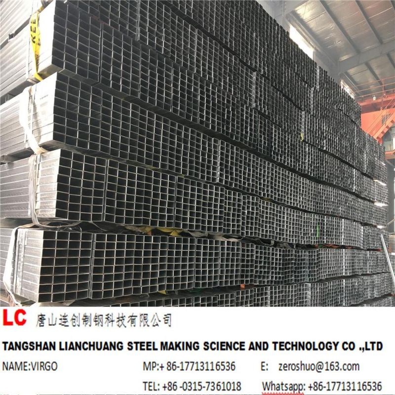 Pre Galvanized Steel Hollow Section Zinc Cotating 40-60 GM