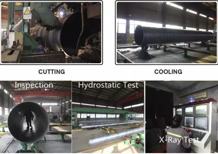API 5L ASTM A36 Large Diameter Gr. B Carbon Spiral Welded SSAW Steel Pipes