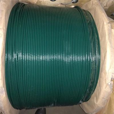 Green PVC Coated 1*7 $1*19 Galvanized Steel Wire Rope for Derricking