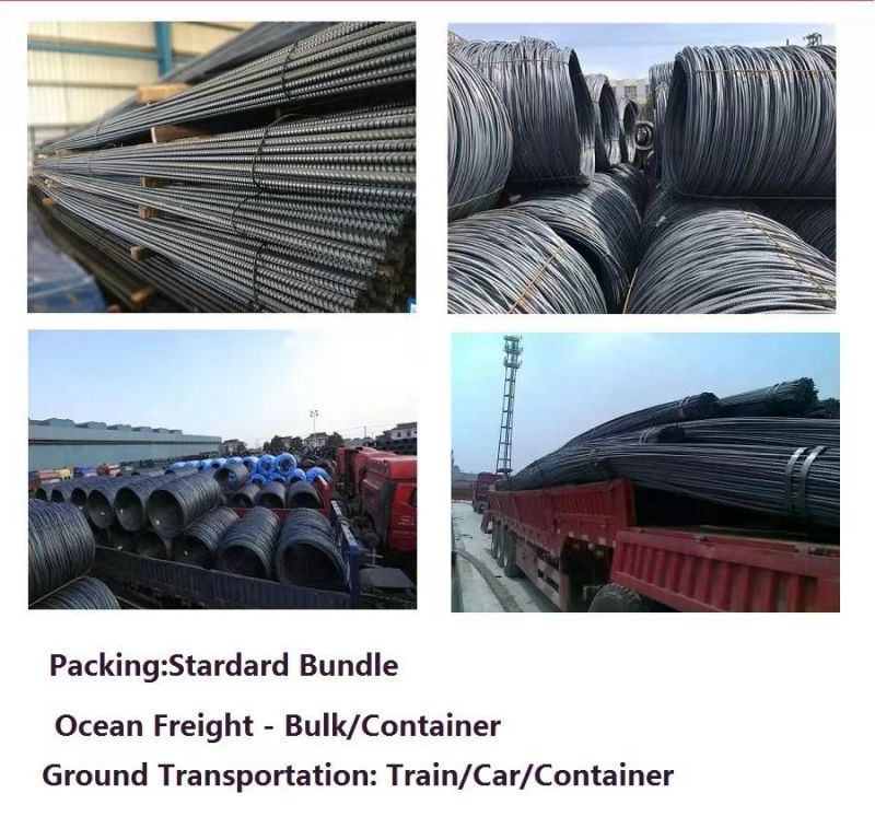 China Factory Direct Supply Hrb400e Hrb500e Screw Thread Steel Construction Rebar Reinforced Concrete Price Grade40 Grade60 Hot Rolled Ribbed Steel Bars