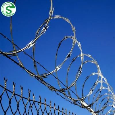 Airport / Border Used High Quality Concertina Razor Barbed Wire with Factory Price