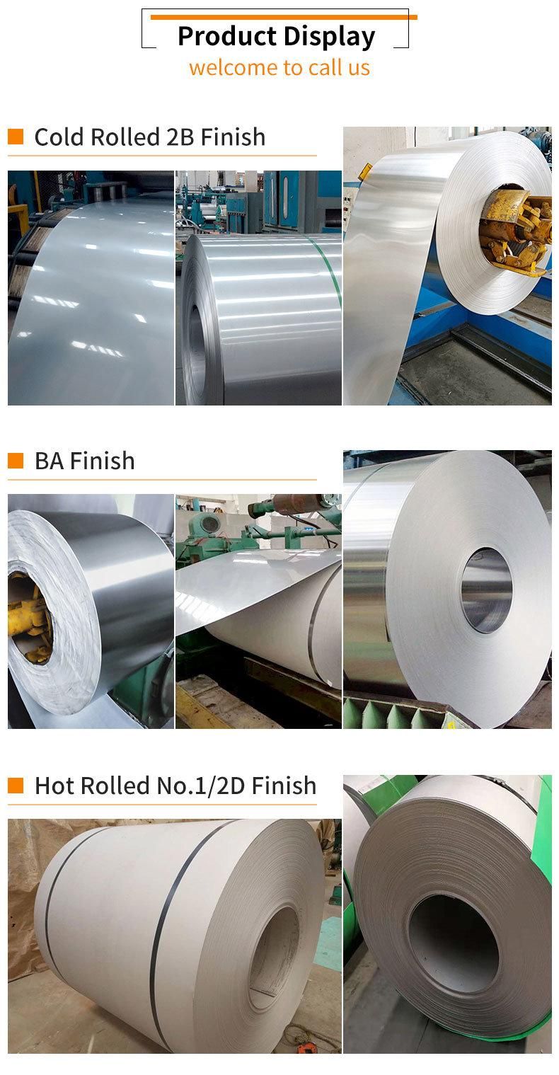 Reliable Reputation ASTM 201 304 316L 409 410 420j2 430 DIN 1.4305 2b Mirror Hairline Surface Stainless Steel Coil