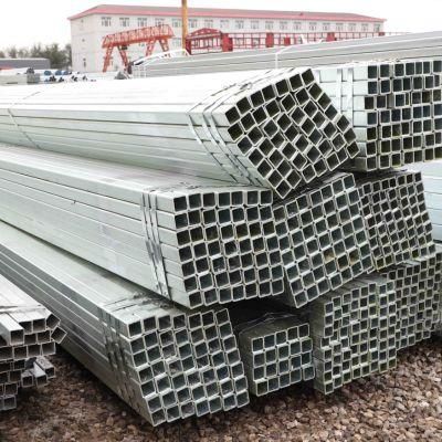 50X50X3 Galvanized Steel Square Pipe/ 60X60 Square Steel Pipe Tube/ 75X75 Tube Ms Steel Hot DIP Galvanized Square Pipe