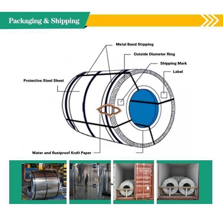 Coated OEM Standard Marine Packing Painted Steel Coil PPGI with ISO