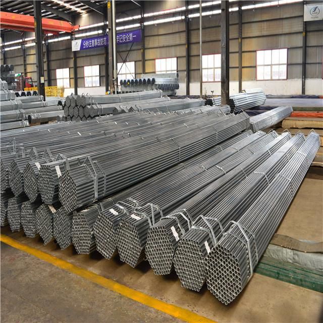 Welded ERW Steel Pipe Round Tube Carbon Galvanized Gi Tube Q195-Q345