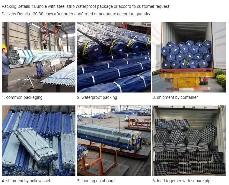 Q195-Q235 Pre Galvanized Carbon Hollow Section, Galvanized Coating Steel Pipe