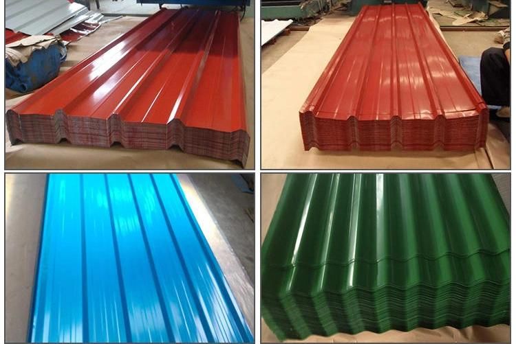 Prepainted 0.47mm Roofing Sheet Zinc Coated Corrugated Sheets Corrugated Steel Iron Sheets Roofing