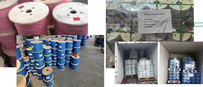 Factory Hot Sale Flexible 7X19 Stainless Steel Cable Wire Rope