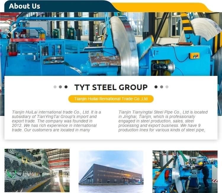 Tyt Building Material Q345 Steel Weld Pipe Sch40 Carbon Steel Pipe ERW Welded Black Round Pipe