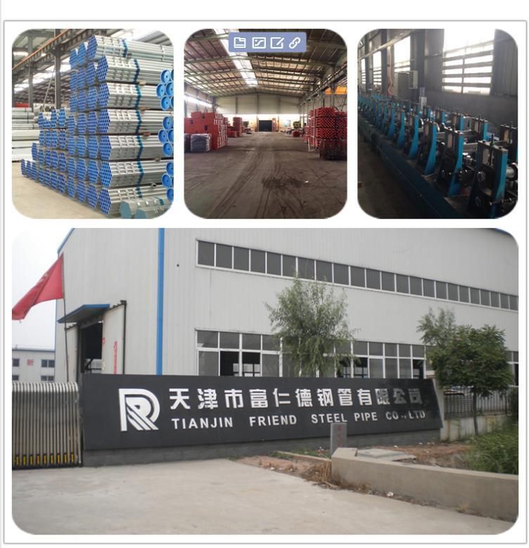 Tianjin Good Quality Galvanized Steel Tube / Gi Steel Round Pipe