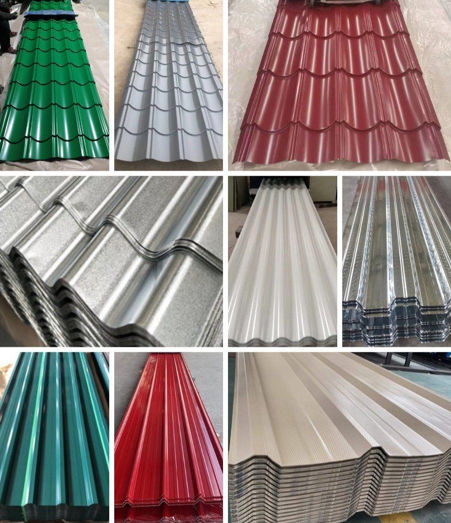 Az150 Color Coated Prepainted Steel Metal Roof Sheet Price Building Material 20 Gauge Bwg34 Gi Galvanized Corrugated Ibr Glazed Sheet Roofing Sheet