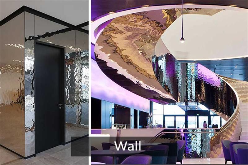 Corrugated Color 304L 316L Stainless Steel Sheet and Plates Decorative Gold Metal