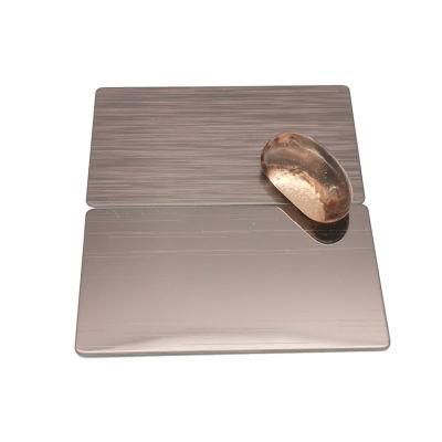 0.6mm 0.7mm 0.8mm 0.9mm 1.0mm 2mm 3mm Brown Titanium 2b Ba Vibration Decoration 4X8 Inox Austenitic Stainless Steel Sheet