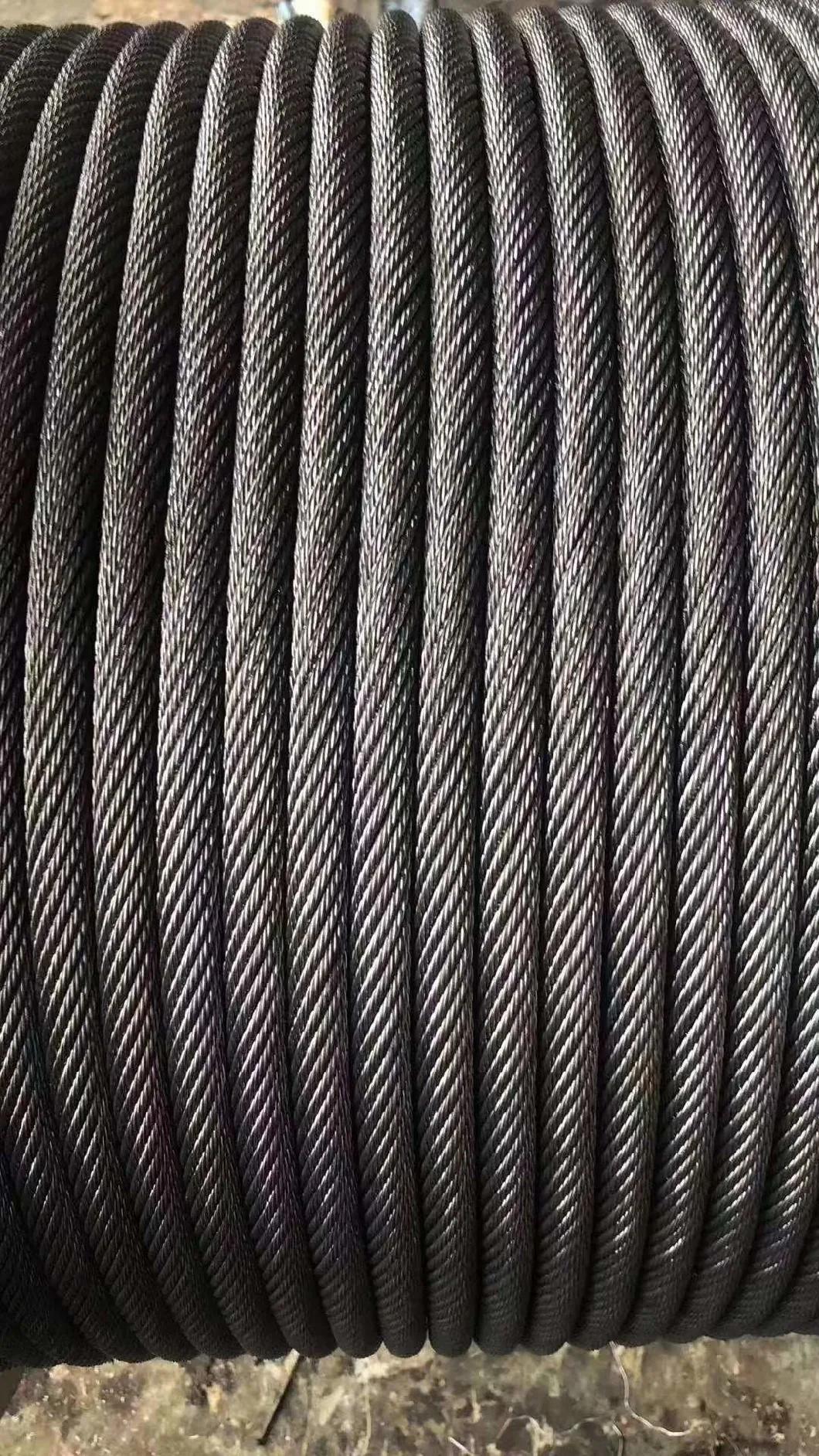 19X7 20mm 1770MPa Ungalvanized Cable Steel Wire Rope