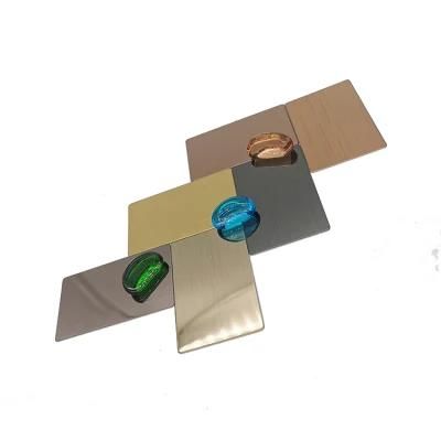 High Quality Rose Gold Color Coating 2b Ba Vibration Decoration 4X8 Inox Austenitic Stainless Steel Sheet