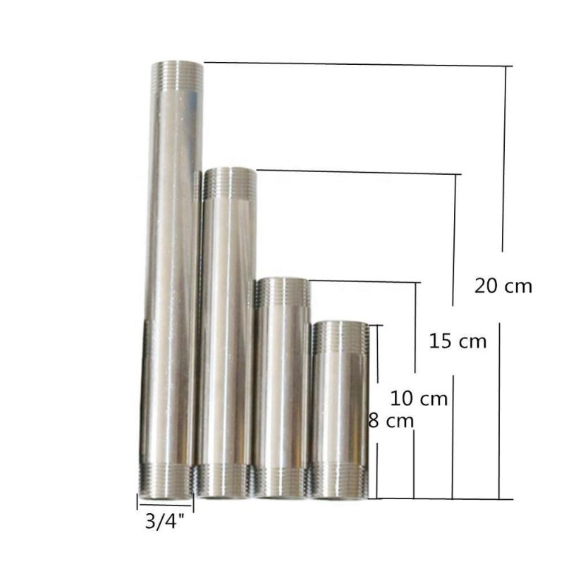 8/10/15/20cm 3/4 Inch Male Thread Connector Pipe Stainless Steel Water Pipe Adapter Shower Rod Extension Tube