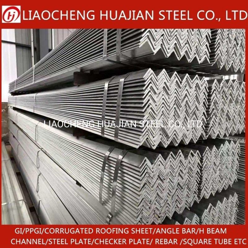 Hot Rolled Black Galvanized Angle Bar for Building Construction