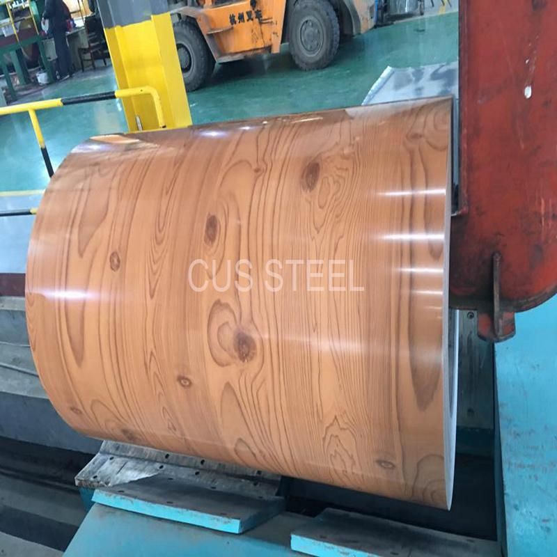 Wooden Grain Galvanized Steel Coil/Wood Pattern Zinc Coated Coil