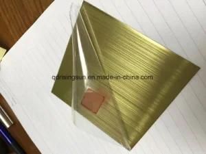 Gold Hairline Stainless Steel Colored Sheet Metal Plate for Interior Decoration