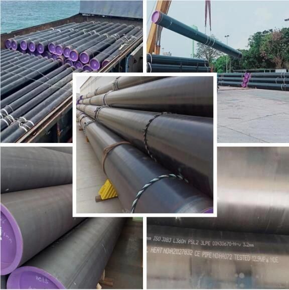 3lpe 3lpp DIN30670 Seamless Steel Line Pipe API 5L Psl2 X70 X65 X60 X56 X52 X42