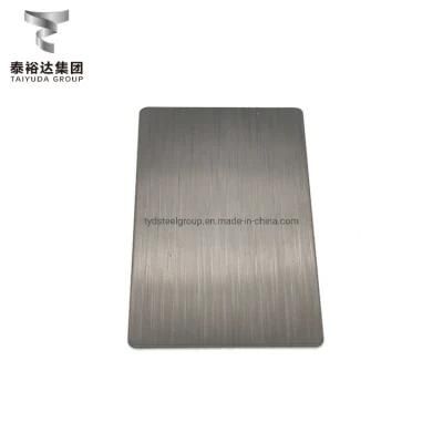 AISI SUS201 1.2mm Black Color Coated Hairline Hl Stainless Steel Sheet of Building Material