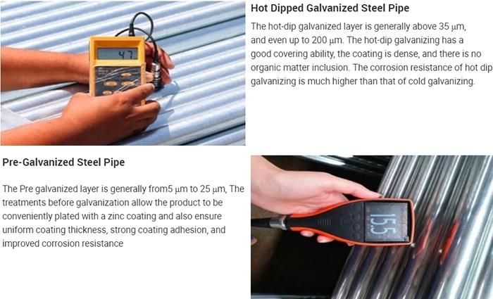 Hot Dipped Gi Pipe 40X40 Galvanized Square Pipe