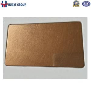 Wine Red Colored PVD Stainless Steel Decor Sheet Plate Vibration Sandblasting Hairline