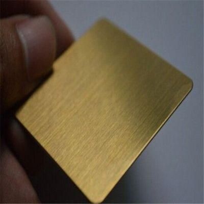 SUS 304 ASTM Standard 316 4X8 Stainless Steel Sheet Gold Hairline Finish
