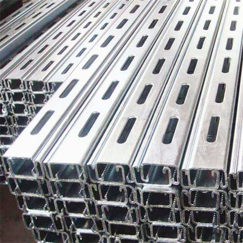 Galvanized Steel Channel Mild Structure Hot Rolled Steel Channel Cold Rolled Steel Beam Purlin Channel Color Coated Steel Channel