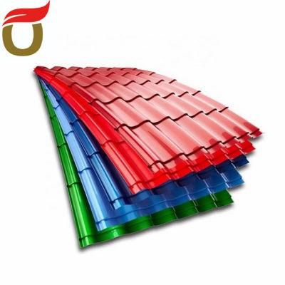 China Gi PPGI Hot Dipped Prepainted Color Coated Corrugated Galvanized Zinc Coated Roofing Steel Sheet for Building Material