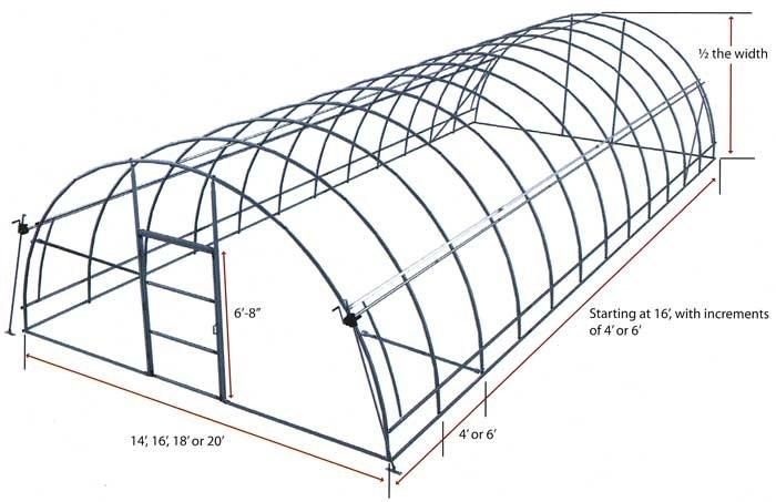 Widely Popular Garden & Vegetable Greenhouse Frame, PE Film, Galvanized Steel Pipe Frame