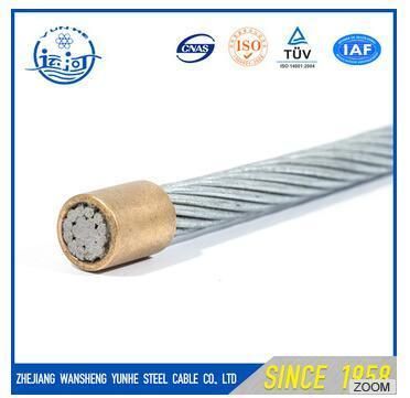 7/3.05mm, 7/3.45mm, 7/4.0mm, 19/1.8mm, 19/2.3mm. Stranded Galvanized Steel Wire (GSW)