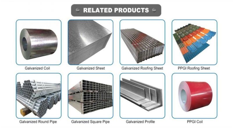 Hot DIP SGCC Dx51d Metal Zinc 275/60g 10mm Thick Z150 Z120 Z80 Gi Zinc Prepainted Galvanized /Corrugated / PPGL/PPGI Steel Sheet for Roofing Building Material