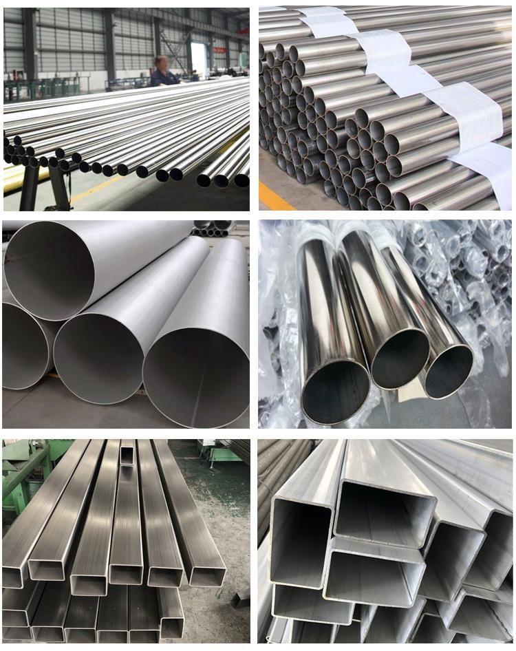 Bright Finished SS304 316 201 Stainless Steel Square Pipe Hollow Section Seamless Tube