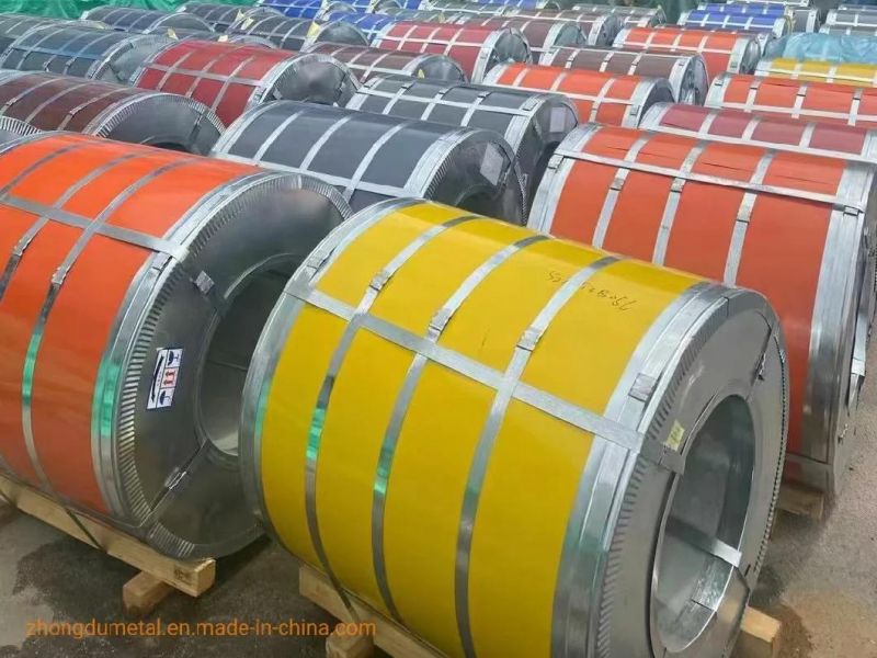 Dx51d ASTM Ral3005 6005 3013 9016 5015 0.16mm 0.23mm 914mm 1219mm Width Prime Quality Color Coated Prepainted Galvanized Steel Coil PPGL PPGI