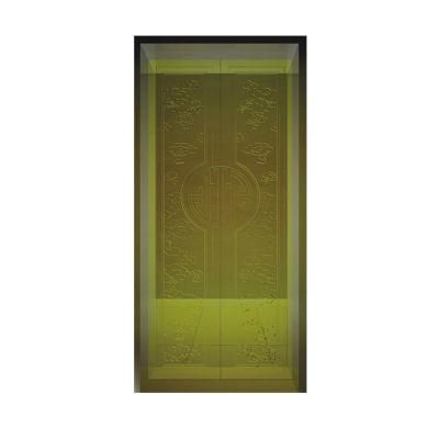 Foshan 304 Gold Coated Etched Stainless Steel Sheet for Elevator Door