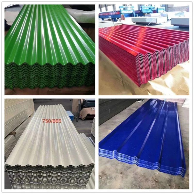 Coloured Corrugated Roofing Sheet Color Steel Green/Red/White/Blue Prepainted Corrugated Sheet Price