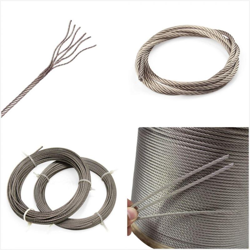 Nylon Coated 6X7+FC 6mm Galvanized Steel Wire Cable