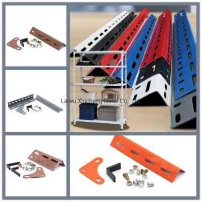 Galvanized and Powder Coated Q195 Slotted Angle Steel Bar Shelf