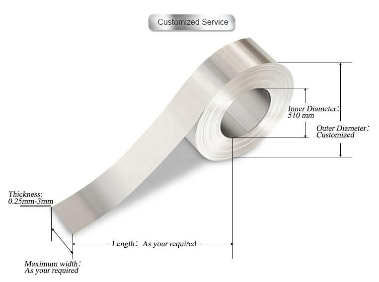 China Cold Rolled AISI 201 301 304 316 316L 410 420 421 430 439 Stainless Steel Strip with 0.1mm 0.2mm 0.3mm 1mm 2mm 3mm Thick