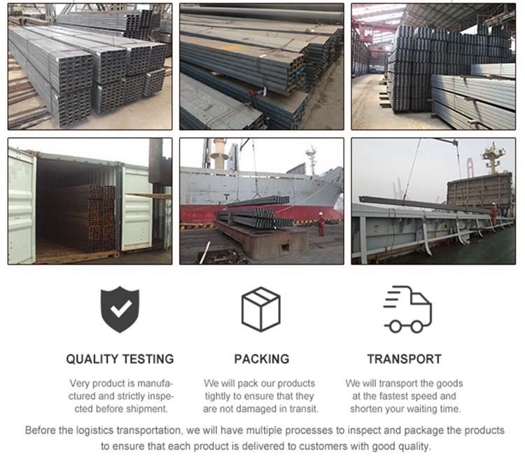 ASTM Hot DIP Galvanized U Channel Iron Specification Gi Channel Steel