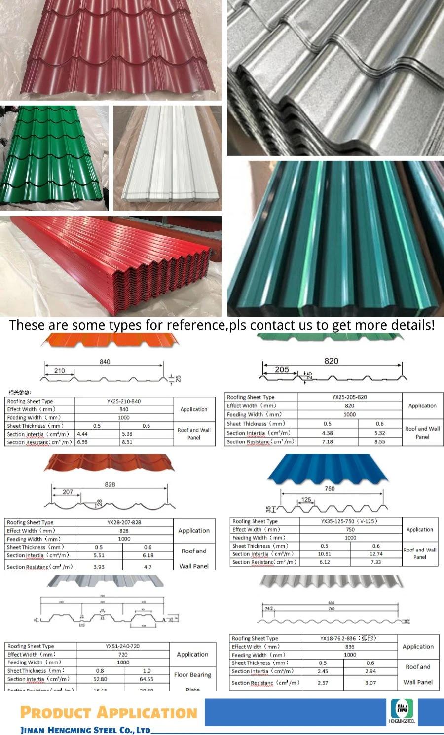 Zinc Coated Color Coating Corrugated Steel Sheet