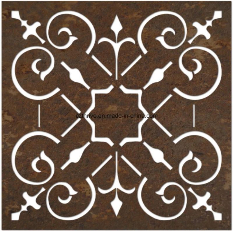 Corten Steel Panel Different Flower Design