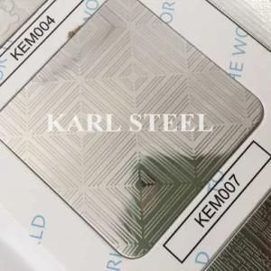 Stainless Steel Silver Color Embossed Kem007 Sheet for Decoration Materials
