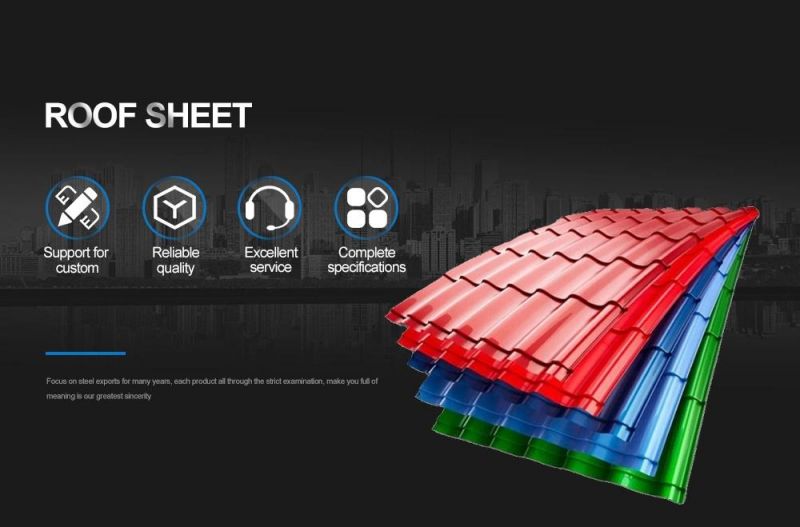 PE SMP PVDF PPGI Galvanized Steel Corrugated Board Sheet for Roofing Sheet