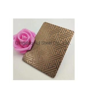 High Quality 201 Embossed Etched Polish Treatment Linen Leather Surface Stainless Steel Sheets